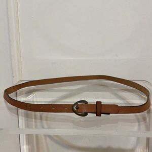 Thin Brown Leather Belt